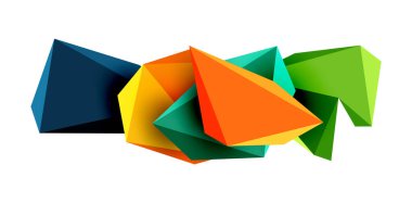 3d düşük poli üçgen tasarım elementleri