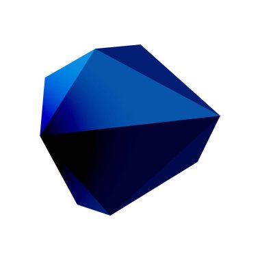 Soyut düşük polyester taş tasarımı. Geometrik 3d vektör tasarım ögesi