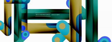 Renkli dinamik kompozisyon. Duvar kağıdı, afiş veya iniş için geometrik yaratıcı arkaplan