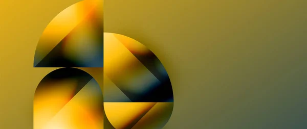 Dans Domaine Minimalisme Une Toile Fond Dessine Cercles Métalliques Carrés — Image vectorielle