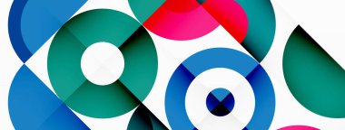 Renkli çember soyut arkaplan. Duvar kağıdı, afiş, sunum, arkaplan şablonu