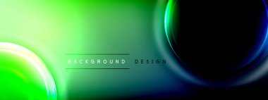 Çember çizgileri ve baloncuklar ışık ve gölge efektleriyle parlayan etki eğiminde. Işık, gölge ve derinliğin dinamik etkileşimi. Gelecekçi ve ritmik teknoloji tasarımı