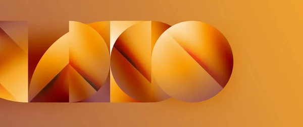 Essence Minimalisme Cercles Métalliques Carrés Convergent Sur Toile Étude Dans — Image vectorielle