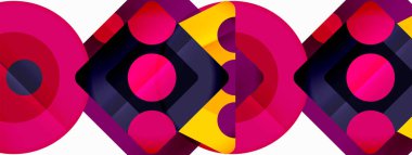 Triangles and circles abstract background for wallpaper, banner, background, card, book Illustration, landing page