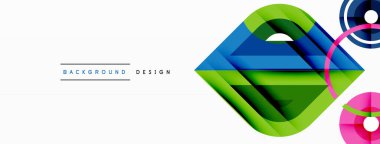 Renkli üçgenler ve soyut çemberler. Duvar kağıdı, afiş, arkaplan, iniş sayfası, duvar sanatı, davetiye, baskılar, posterler için tasarım