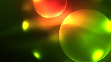 Neon parlayan daireler, sihirli enerji uzay ışığı konsepti, soyut arka plan duvar kağıdı tasarımı