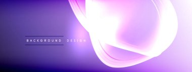 Vektör soyut arkaplan - sıvı gradyan üzerinde sıvı şeffaf kabarcık şekilleri gölgeler ve ışık efektleri