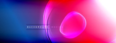 Vektör soyut arkaplan - sıvı gradyan üzerinde sıvı şeffaf kabarcık şekilleri gölgeler ve ışık efektleri