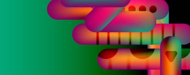 Yuvarlak şekiller ve akışkan eğimli çizgiler soyut arkaplan. Duvar kağıdı, afiş, arkaplan, broşür, katalog, kapak, broşür