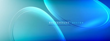 Vektör soyut arkaplan - sıvı gradyan üzerinde sıvı şeffaf kabarcık şekilleri gölgeler ve ışık efektleri