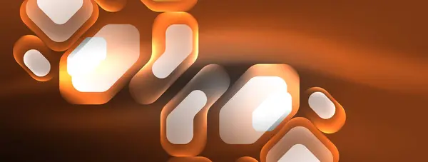 Lumineux Néon Éléments Géométriques Fond Abstrait Spectacle Néon Laser Impulsion — Image vectorielle