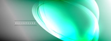 Vektör soyut arkaplan - sıvı gradyan üzerinde sıvı şeffaf kabarcık şekilleri gölgeler ve ışık efektleri