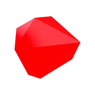 Soyut düşük polyester taş tasarımı. Geometrik 3d vektör tasarım ögesi