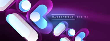 Neon dairesi soyut arkaplan. Duvar kağıdı, afiş, sunum, arkaplan şablonu