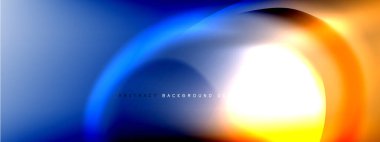 Renk eğimli gölgeler ve ışık efektleri arka planı. Lens ve daire tasarımı. Dinamik düz gölge çizgisi etkisi olan basit akışkan renk gradyanı soyut arkaplan