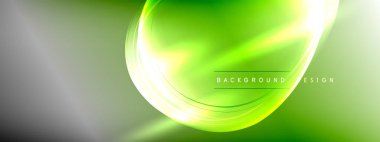 Vektör soyut arkaplan - sıvı gradyan üzerinde sıvı şeffaf kabarcık şekilleri gölgeler ve ışık efektleri