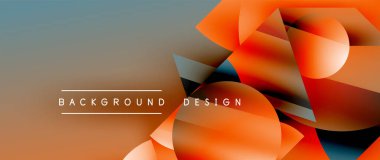 Birbirine kenetlenmiş üçgenler ve dairelerden oluşan büyüleyici soyut arkaplan, hem zerafet hem de modernlik saçan şaşırtıcı şekiller ve desenler oluşturur.