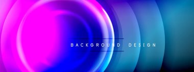 Çember çizgileri ve baloncuklar ışık ve gölge efektleriyle parlayan etki eğiminde. Işık, gölge ve derinliğin dinamik etkileşimi. Gelecekçi ve ritmik teknoloji tasarımı