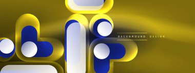 Parlak yuvarlak şekiller soyut arkaplan. Duvar kağıdı, afiş, sunum, arkaplan şablonu