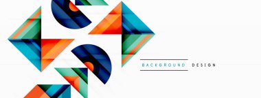 Görsel olarak büyüleyici arka plan tasarımı dinamik geometrik çizgiler, üçgenler ve kareler gösteriyor. Bu kompozisyon hassasiyet ve hareketi harmanlayarak modern bir estetik ile etkileşimli bir grafik oluşturur.