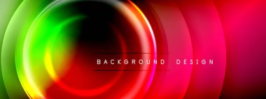 Çember çizgileri ve baloncuklar ışık ve gölge efektleriyle parlayan etki eğiminde. Işık, gölge ve derinliğin dinamik etkileşimi. Gelecekçi ve ritmik teknoloji tasarımı