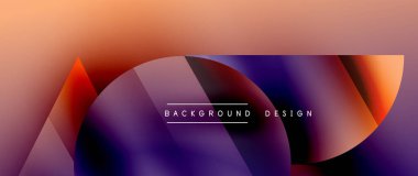 Birbirine kenetlenmiş üçgenler ve dairelerden oluşan büyüleyici soyut arkaplan, hem zerafet hem de modernlik saçan şaşırtıcı şekiller ve desenler oluşturur.