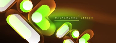 Neon dairesi soyut arkaplan. Duvar kağıdı, afiş, sunum, arkaplan şablonu