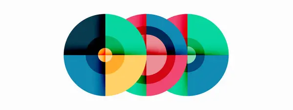Circle Trendy Minimalen Geometrischen Abstrakten Hintergrund Vektor Illustration Für Tapeten — Stockvektor