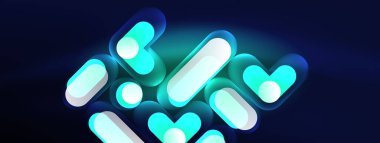 Parlak yuvarlak şekiller soyut arkaplan. Duvar kağıdı, afiş, sunum, arkaplan şablonu