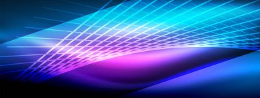 Neon ışıklı çizgi vektörleri: canlı renkler, parlak çizgiler. Neon tabelalardan esinlenerek büyüleyici bir tasarım. Web siteleri, reklamlar ve daha fazlası için elektrik enerjisi