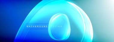 Vektör soyut arkaplan - sıvı gradyan üzerinde sıvı şeffaf kabarcık şekilleri gölgeler ve ışık efektleri