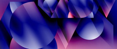 Birbirine kenetlenmiş üçgenler ve dairelerden oluşan büyüleyici soyut arkaplan, hem zerafet hem de modernlik saçan şaşırtıcı şekiller ve desenler oluşturur.