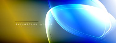 Vektör soyut arkaplan - sıvı gradyan üzerinde sıvı şeffaf kabarcık şekilleri gölgeler ve ışık efektleri