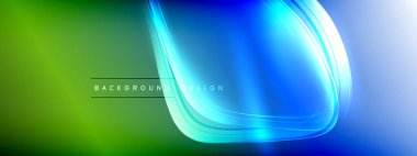 Vektör soyut arkaplan - sıvı gradyan üzerinde sıvı şeffaf kabarcık şekilleri gölgeler ve ışık efektleri