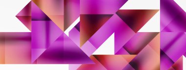 Büyüleyici vektör soyutlaması. Üçgenler büyüleyici dansla kesişiyor, dinamik geometrik zemin hazırlıyorlar. Şekil ve açıların birleşimi modern tasarımın sanatsal senfonisini yaratır.