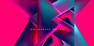 Renkli sıvı gradyanlı gelecekçi üçgen vektörü soyut arkaplan