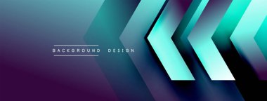 Enerjik geometrik arkaplan harmonik hareket içinde dinamik oklardan oluşan bir dizi içeriyor, hız, çeviklik ve kasıtlı akış duygusunu çağrıştırıyor