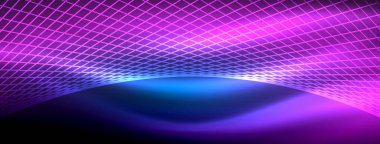 Neon ışıklı çizgi vektörleri: canlı renkler, parlak çizgiler. Neon tabelalardan esinlenerek büyüleyici bir tasarım. Web siteleri, reklamlar ve daha fazlası için elektrik enerjisi