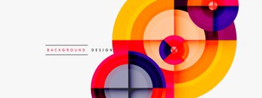 Yaratıcı çember geometrik soyut arkaplan