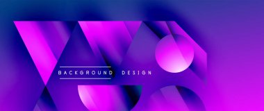 Birbirine kenetlenmiş üçgenler ve dairelerden oluşan büyüleyici soyut arkaplan, hem zerafet hem de modernlik saçan şaşırtıcı şekiller ve desenler oluşturur.