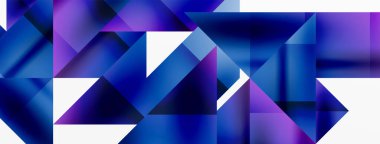 Büyüleyici vektör soyutlaması. Üçgenler büyüleyici dansla kesişiyor, dinamik geometrik zemin hazırlıyorlar. Şekil ve açıların birleşimi modern tasarımın sanatsal senfonisini yaratır.