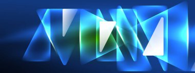 Canlı Geometrik Neon Parlak Hat Arkaplanı. Biçimlerin, Satırların, Renklerin ve Parıltının Cesur ve Çarpıcı Gösterimi, Gelecekçi Modern Tasarımlar İçin Mükemmel, Yüksek Teknolojik Sunumlar, Teknoloji Web Sayfaları