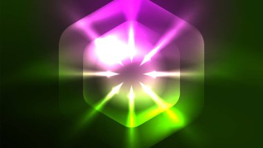 Teknoloji Dijital Neon Soyut Arkaplanı, Soyut Hexagonlar, Dijital Siber Uzay, Modern Yüksek Teknoloji, Bilim, Fütürist Teknoloji Tasarım Şablonu