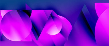 Birbirine kenetlenmiş üçgenler ve dairelerden oluşan büyüleyici soyut arkaplan, hem zerafet hem de modernlik saçan şaşırtıcı şekiller ve desenler oluşturur.