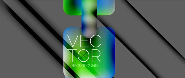 Des Éléments Géométriques Colorés Dynamiques Lumineux Avec Des Gradients Fluides — Image vectorielle
