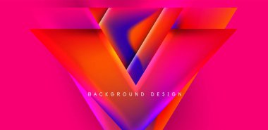 Renkli sıvı gradyanlı gelecekçi üçgen vektörü soyut arkaplan