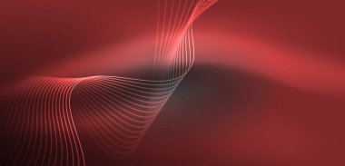 Soyut arkaplan neon dalgası. Duvar kağıdı, afiş, arkaplan, iniş sayfası, duvar resimleri, davetiyeler, posterler için yüksek teknoloji tasarımı