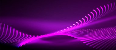 Pürüzsüz bir neon dalgası içeren parlak ve şık bir tasarım. Karanlık bir arkaplanda parlıyor. Her projeye modern ve keskin bir dokunuş eklemek için mükemmel.