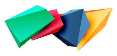 Vektör 3d düşük polimetrik üçgen geometrik tasarım elementleri