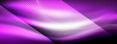 Parlayan neon dalga soyut arkaplan - canlı, ışıltılı dalgalar büyüleyici ve heyecan verici bir ekran içinde titreşiyor